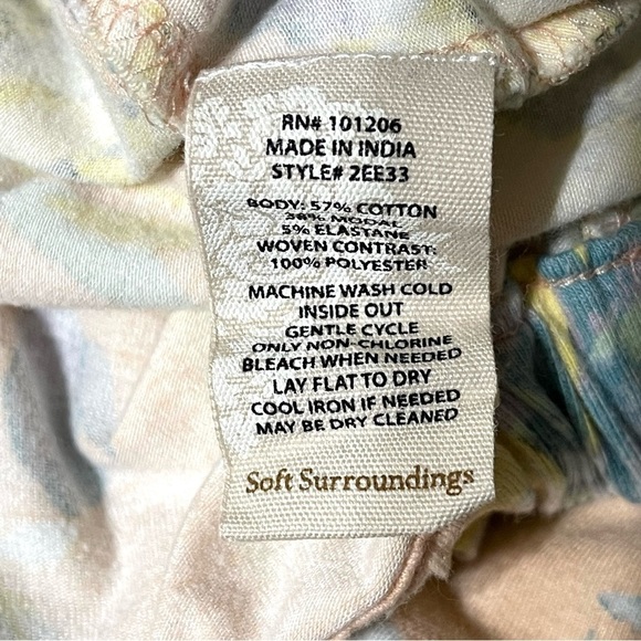 Soft Surroundings Woman 2 Piece Soft Floral Print Pajama Set Size M - Picture 8 of 15